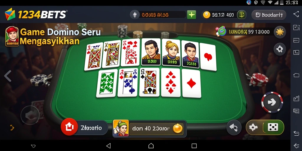 Screenshot gameplay 1234BETS yang menampilkan keseruan bermain Domino.