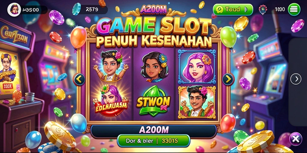 Tampilan gameplay A200M yang mengasyikkan dan penuh warna.