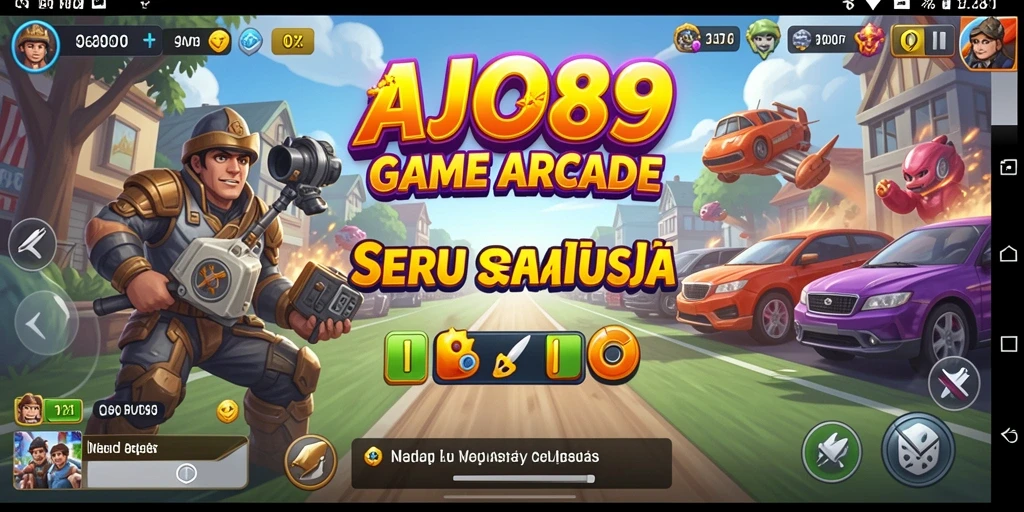 Tampilan gameplay AJO89 yang menegangkan dan penuh warna.