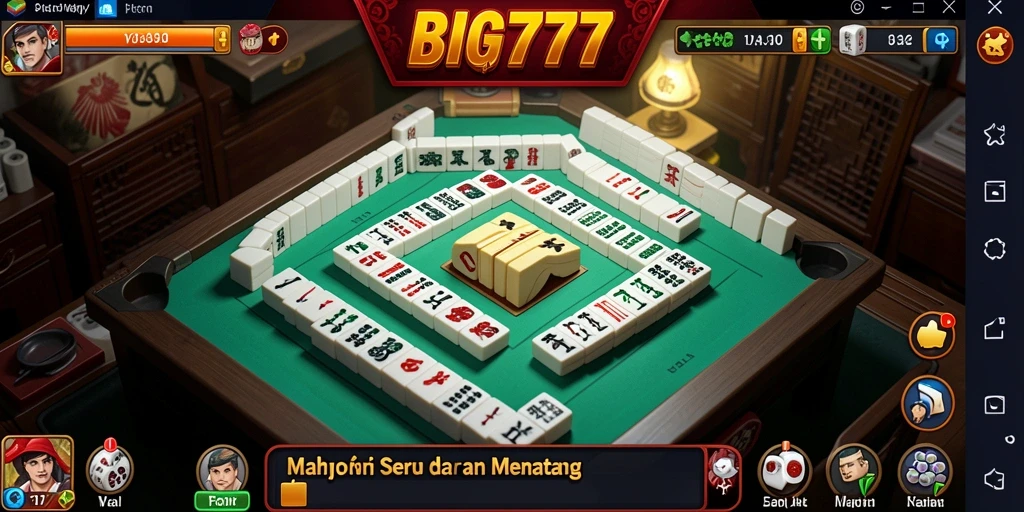 Tampilan screenshot menunjukkan gameplay Mahjong yang seru dan menantang di BIG777.