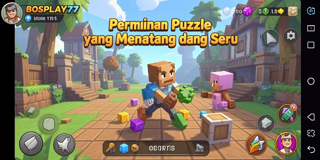 Tampilan gameplay BOSPLAY77 yang menarik dan penuh warna.