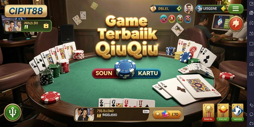Screenshot permainan QiuQiu yang menampilkan aksi seru.