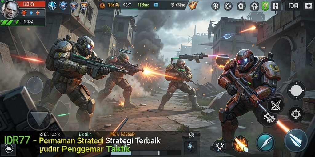 Screenshot utama IDR77 menampilkan gameplay strategi yang menegangkan.