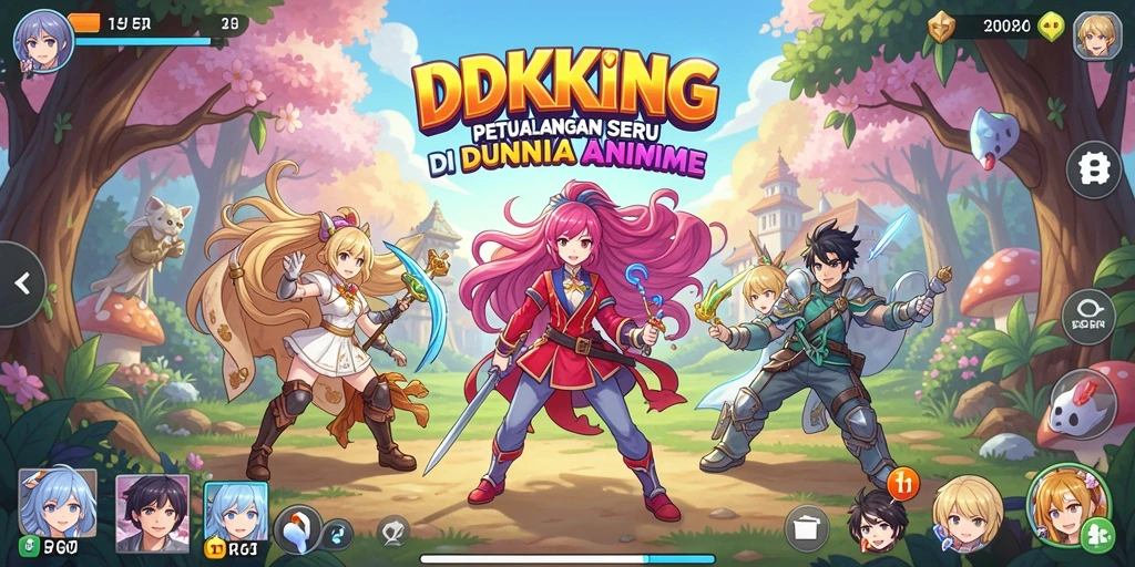Tangkapan layar IDRKING menampilkan pertempuran karakter anime yang epik.