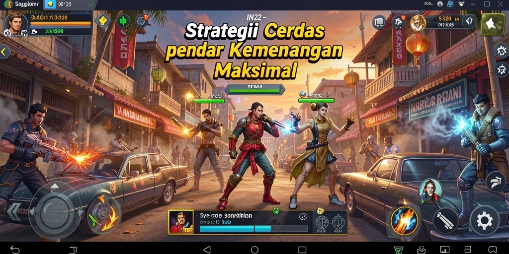 Screenshot gameplay IN22 menunjukkan pertempuran strategi yang mendebarkan.