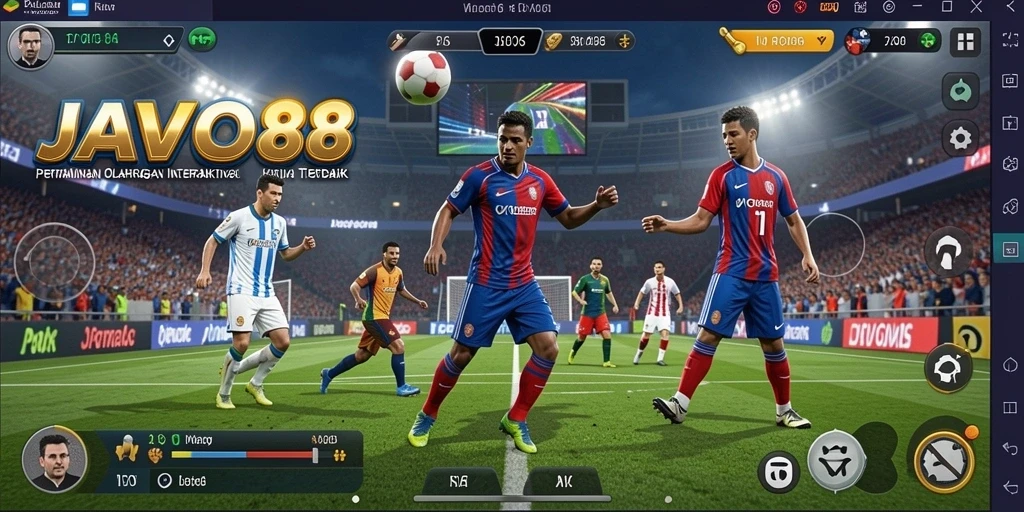 Tampilan gameplay menampilkan aksi seru dalam <strong>JAVO88</strong> dengan kompetisi olahraga yang dinamis.
