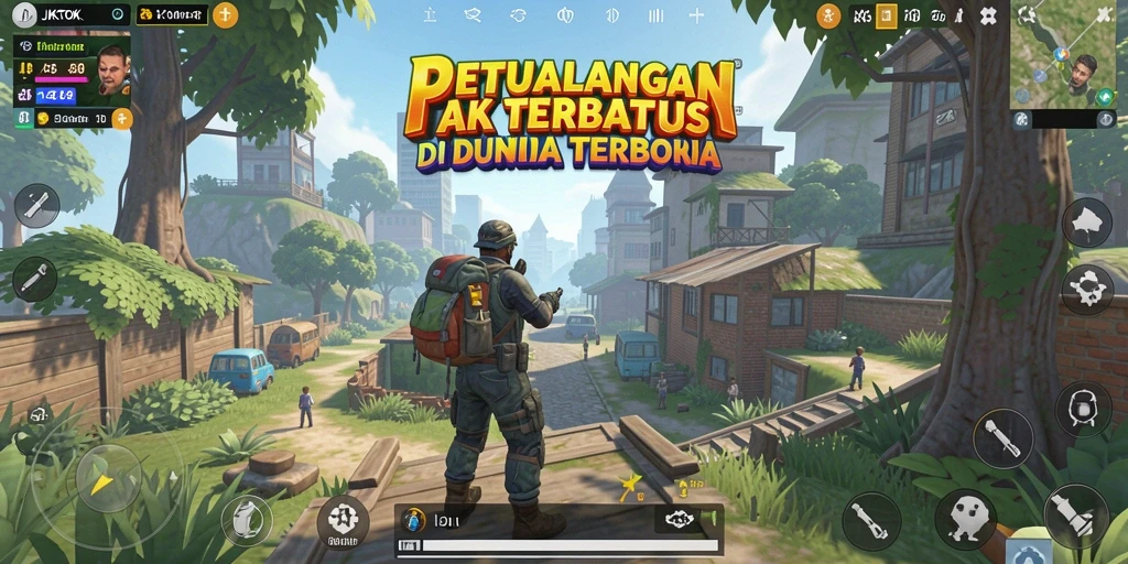 Tangkapan layar JKTOK menampilkan pemandangan luas dunia Open World.
