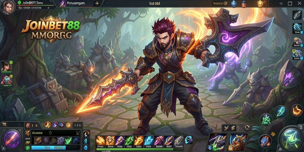 Tangkapan layar gameplay JOINBET88 menunjukkan aksi seru dalam petualangan MMORPG.