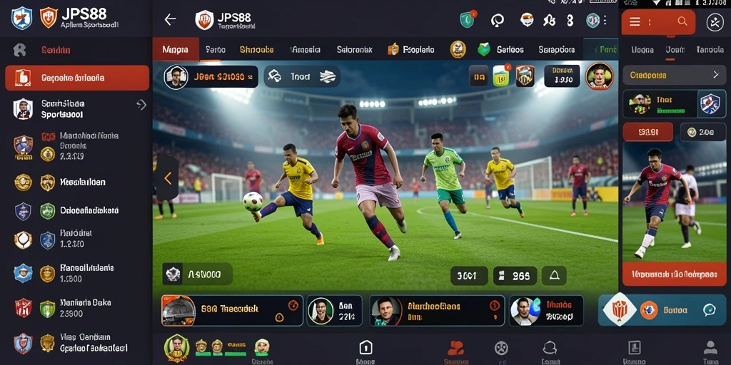 Tampilan permainan Sportsbook yang menarik dan interaktif di JPS88.