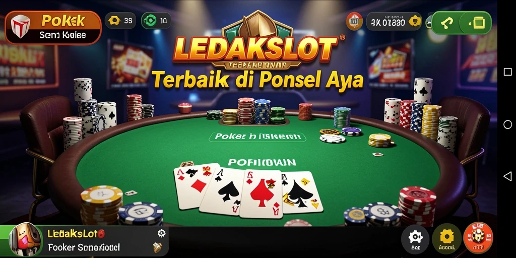 Tampilan gameplay Poker yang seru dan mendebarkan di LEDAKSLOT.