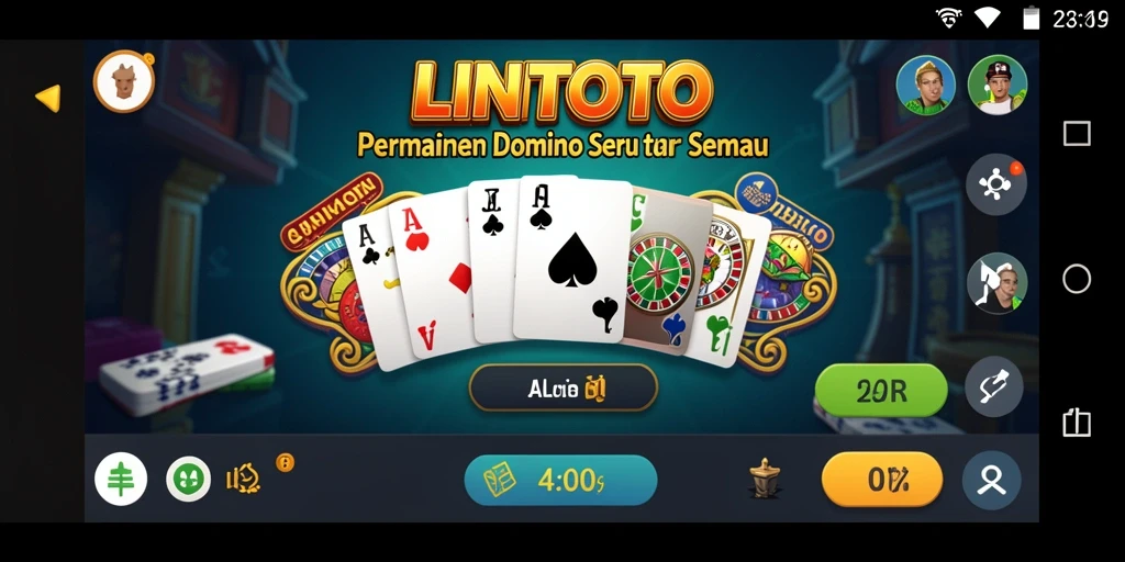 Tampilan gameplay seru LINITOTO dalam permainan Domino.