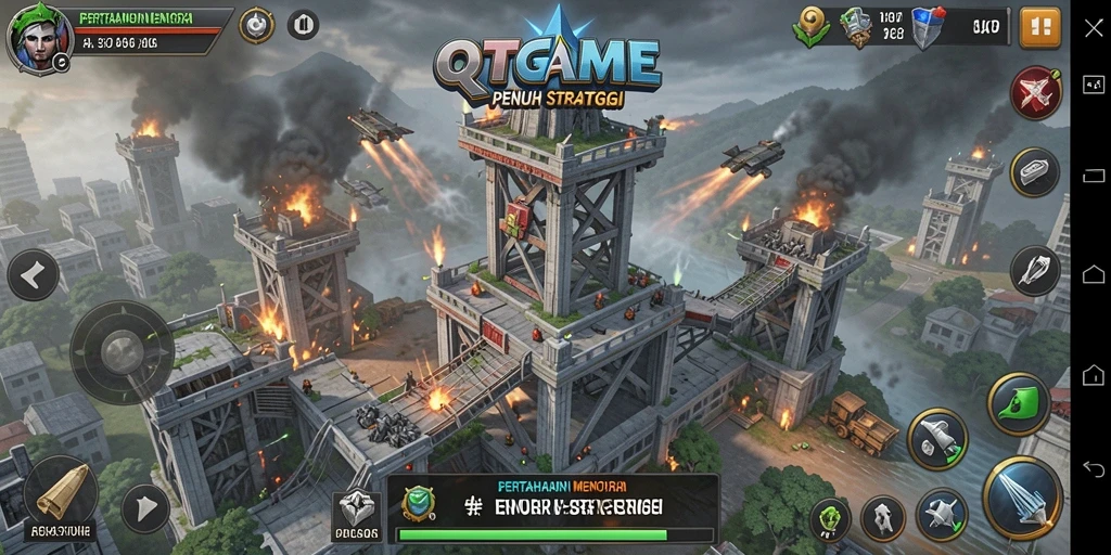 Tampilan screenshot dari gameplay QTGAME yang mendebarkan.