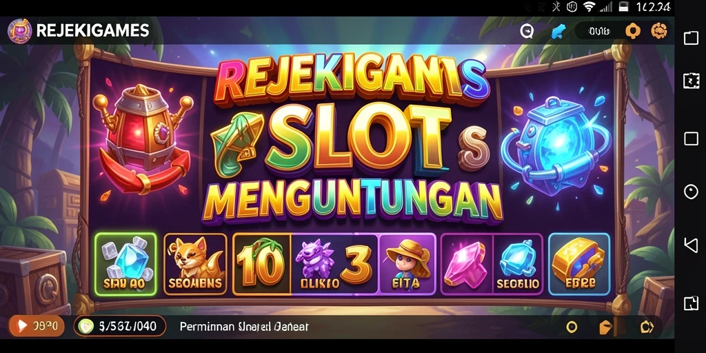 Tampilan gameplay menarik dari REJEKIGAMES yang penuh warna.