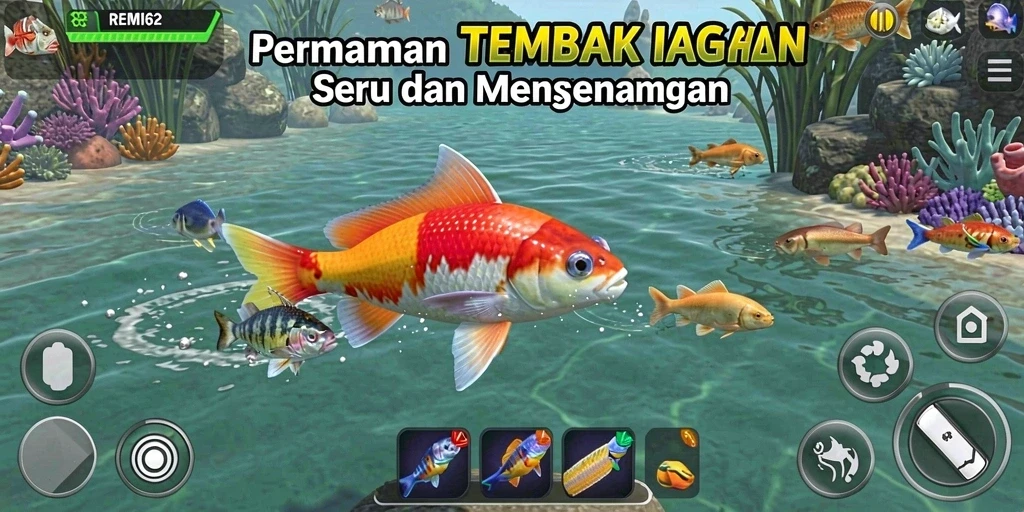 Gameplay Tembak Ikan yang seru dan menarik di REMI62.