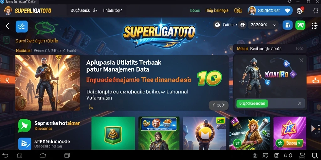 Tampilan antarmuka pengguna SUPERLIGATOTO dengan fitur manajemen data yang canggih.
