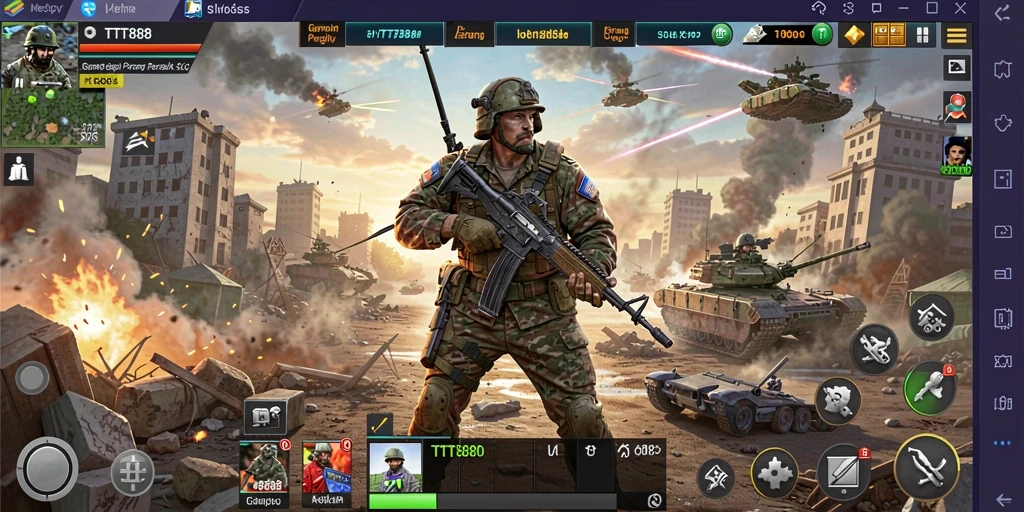 Tampilan gameplay menegangkan dari TTT888 yang menggugah adrenalin.