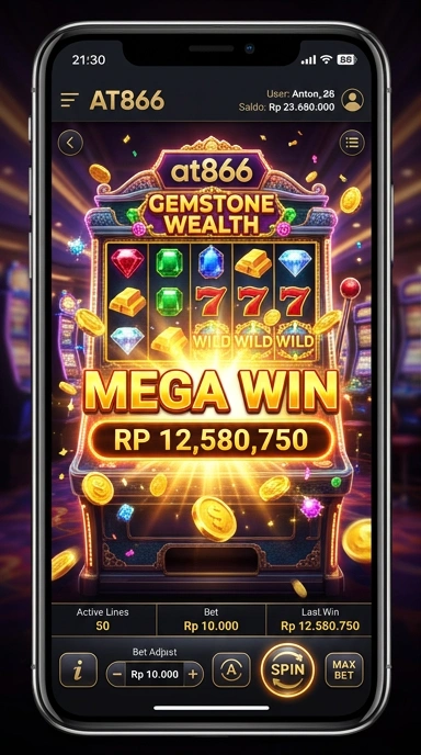 Tampilan utama aplikasi at866 yang menarik dan mudah digunakan.